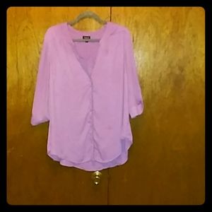 Lavender 3/4 in sleeve shirt 3x